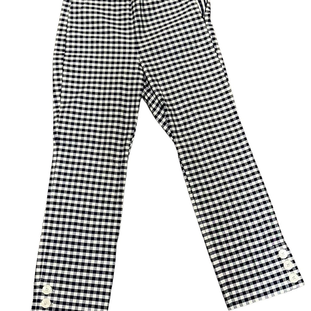NEW J.Crew Women's Sz 10 Remi Gingham Cropped Blue White Pants Spring Summer NWT - Picture 4 of 12